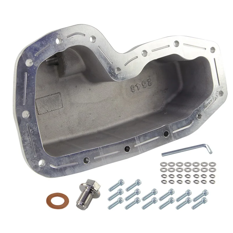

Oil Pan Upgrade to Heavy-Duty! Aluminum for 2011-24 Jeep/Dodge, 2012-18 RAM 1500, V6 3.6L FLEX DOHC NA, Silver/Black/Red!