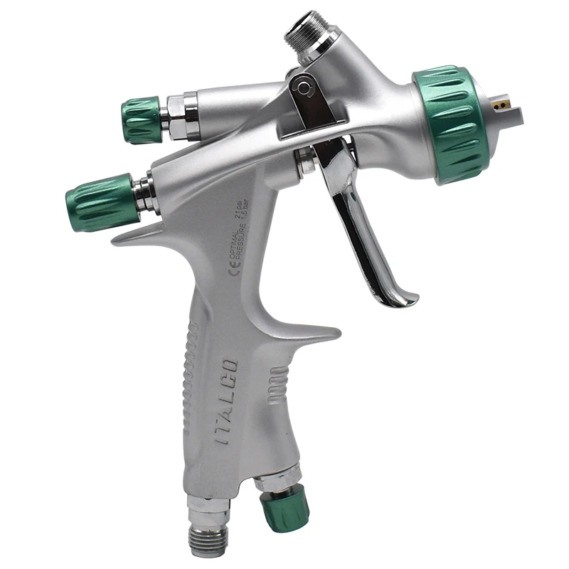 Italco SHINE Mini paint spray gun with 1.0 mm HVLP nozzle for 250 ml touch-up cans Original Premium Car Spray Gun