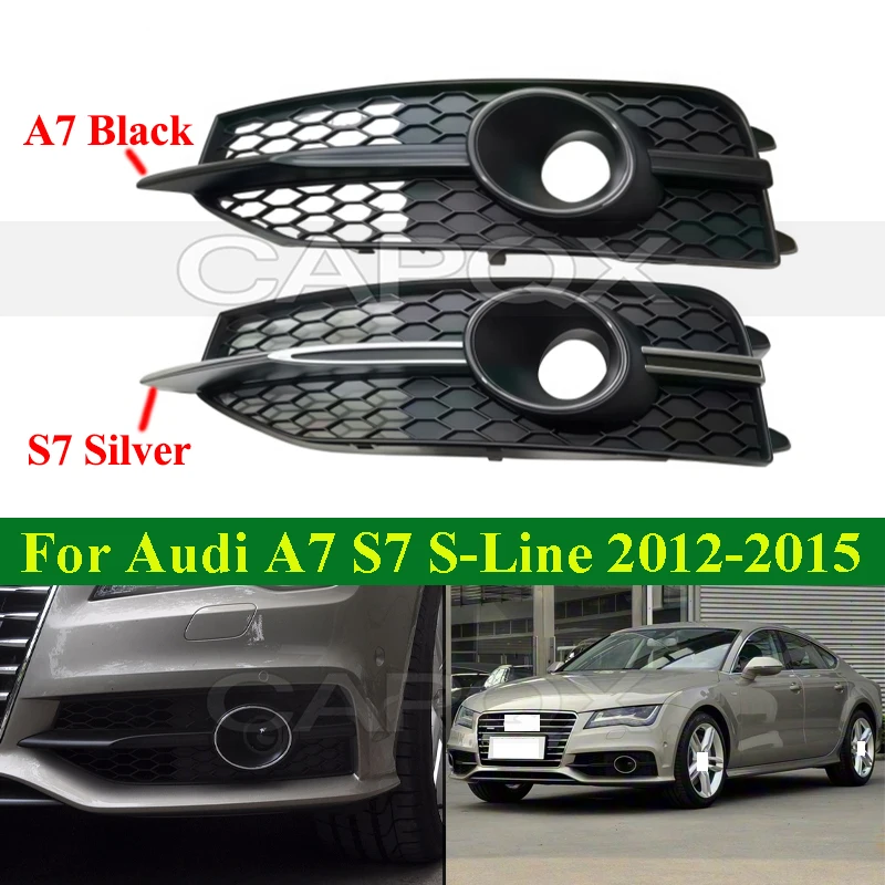 CAPQX Front Fog Light Frame Cover For AUDI A7 S7 S-Line 2012-2015 Front Fog Lamp Frame Foglight Frame With ACC Hole
