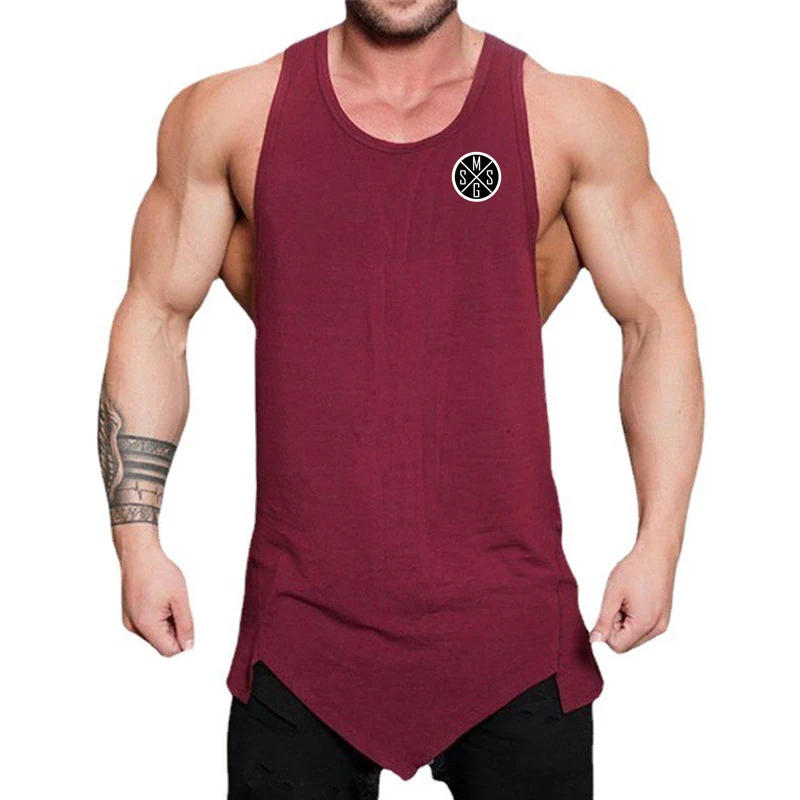 Men Cotton Running Vest Breathable Summer Sleeveless Shirt Human Skeleton Deadlift Barbell Gym Workouts Jogging Tank Top Fitness