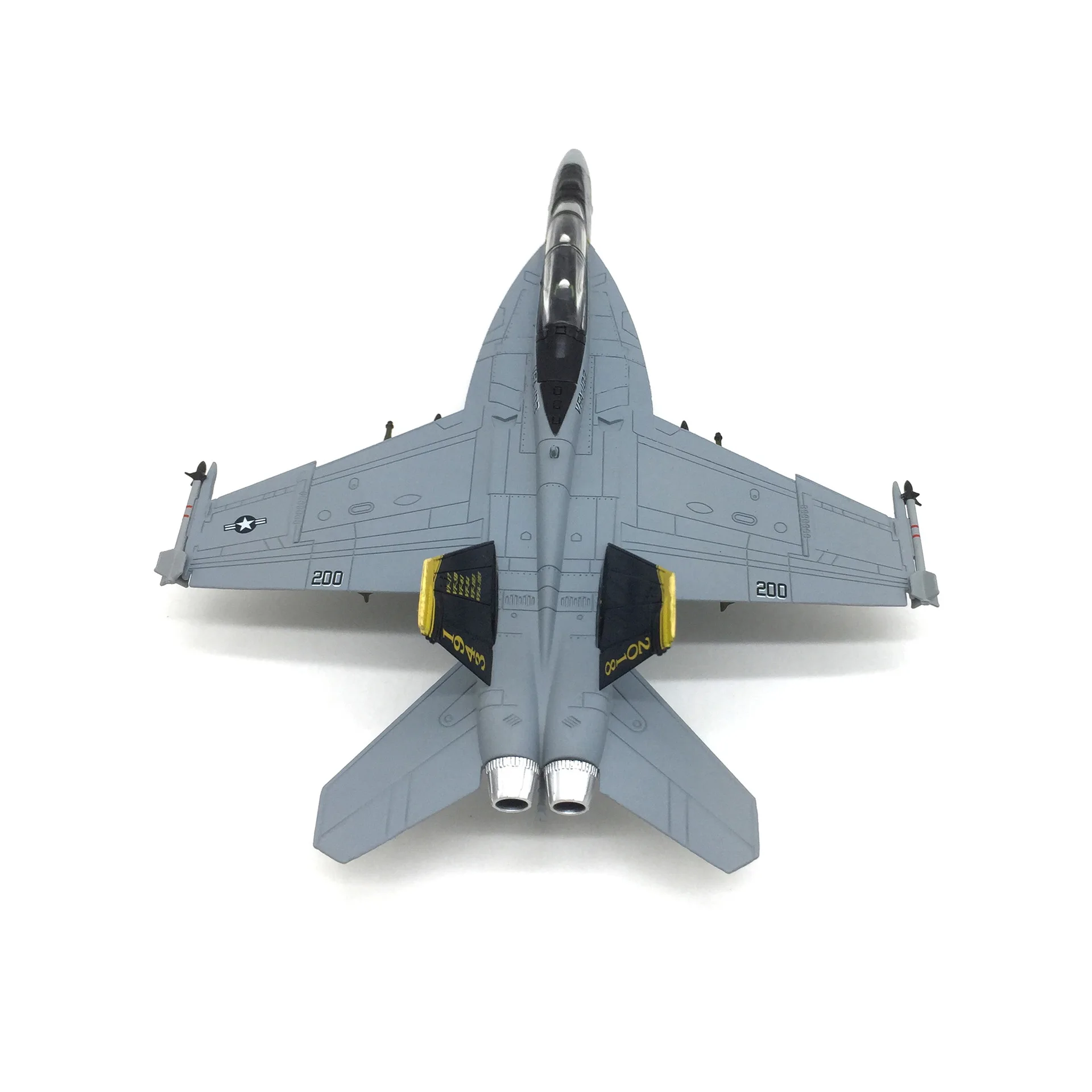 1:100 scale U.S. F-18B Strike Fighter Simulation Alloy Aircraft Model Family Decoration Ornaments Adult Gift