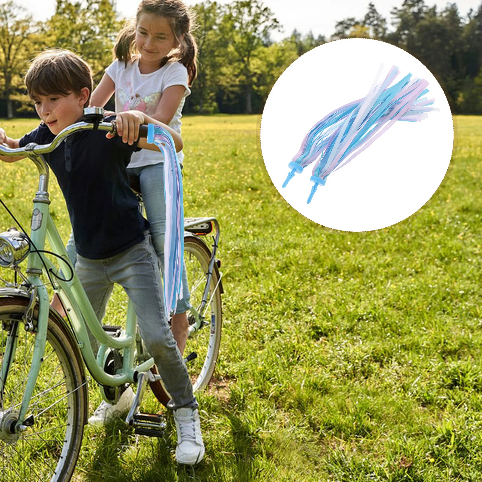 

Bike Handlebar Streamers Sparkly Ribbons For Bikes Tricycles Scooters Blue Cycling Decoration Handlebar