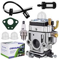 Carburetor Kit Fits for 43cc 47cc 49cc 50cc Scooter Dirt Mini Pocket Bike Motorcycle 2-Stroke Engine 15mm Replace Carb Parts