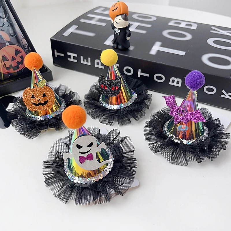 Halloween Haaraccessoires Creatieve Grappige Ghost Pompoen Heks Hoeden Haar Clips Voor Vrouwen Meisjes Feestdecoratie Rekwisieten Geschenken