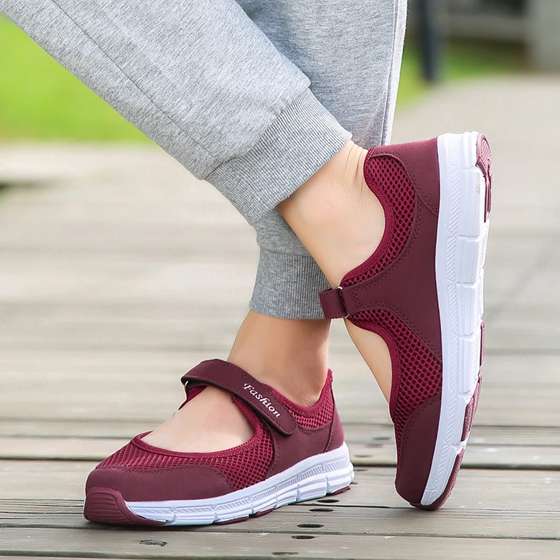 

Women Sandals Breathable Vulcanized Shoes White ZapaWomen Sneakers Breathable Mesh Casual Walking Shoes Zapatillas De Mujer
