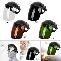 2 Pieces Welding Face Protector Adjustable Anti Shocking Dustproof Welding Face Mask for Grinding and Cutting Construction