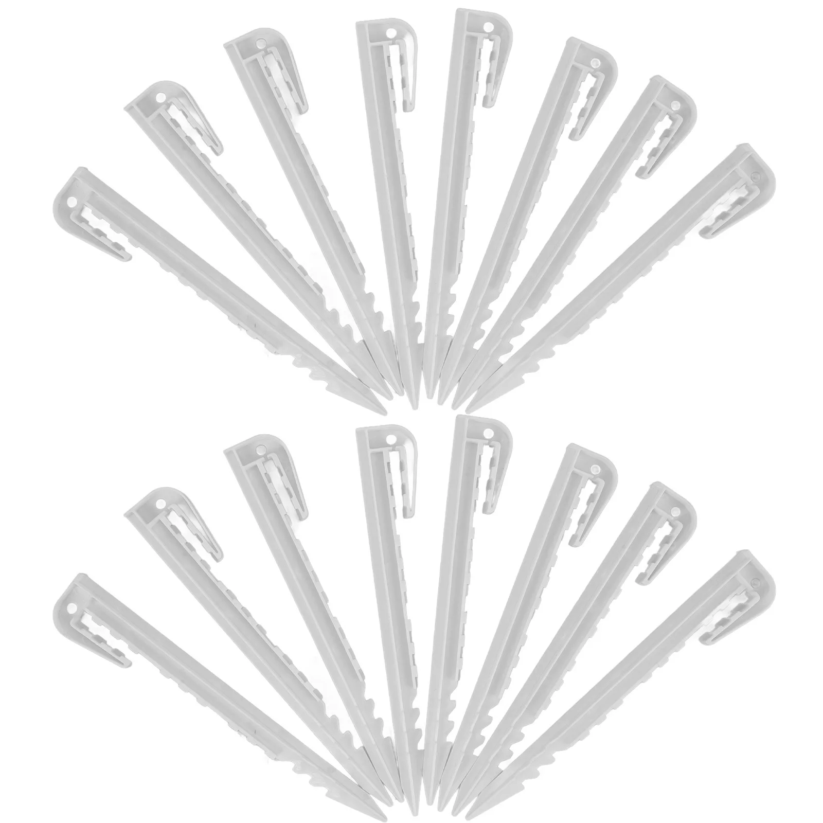 

FONDOTIN 20pcs Plastic Tent Pegs for Heavy Duty Ground Stakes Outdoor Tarp Fasteners Landscape Accessories