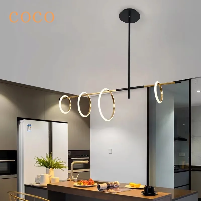 

Modern Creative Magnetic Attraction Lighting Novel Living Room Chandelier Bedroom Dining Room Decoration Ring Hanging Lights