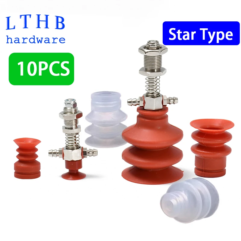 Pneumatic SATR Series Vacuum Sucker Silicone Red Suction Nozzle Vacuum Suction Cup SR-20 SR-25-3 for Injection Molding Machine