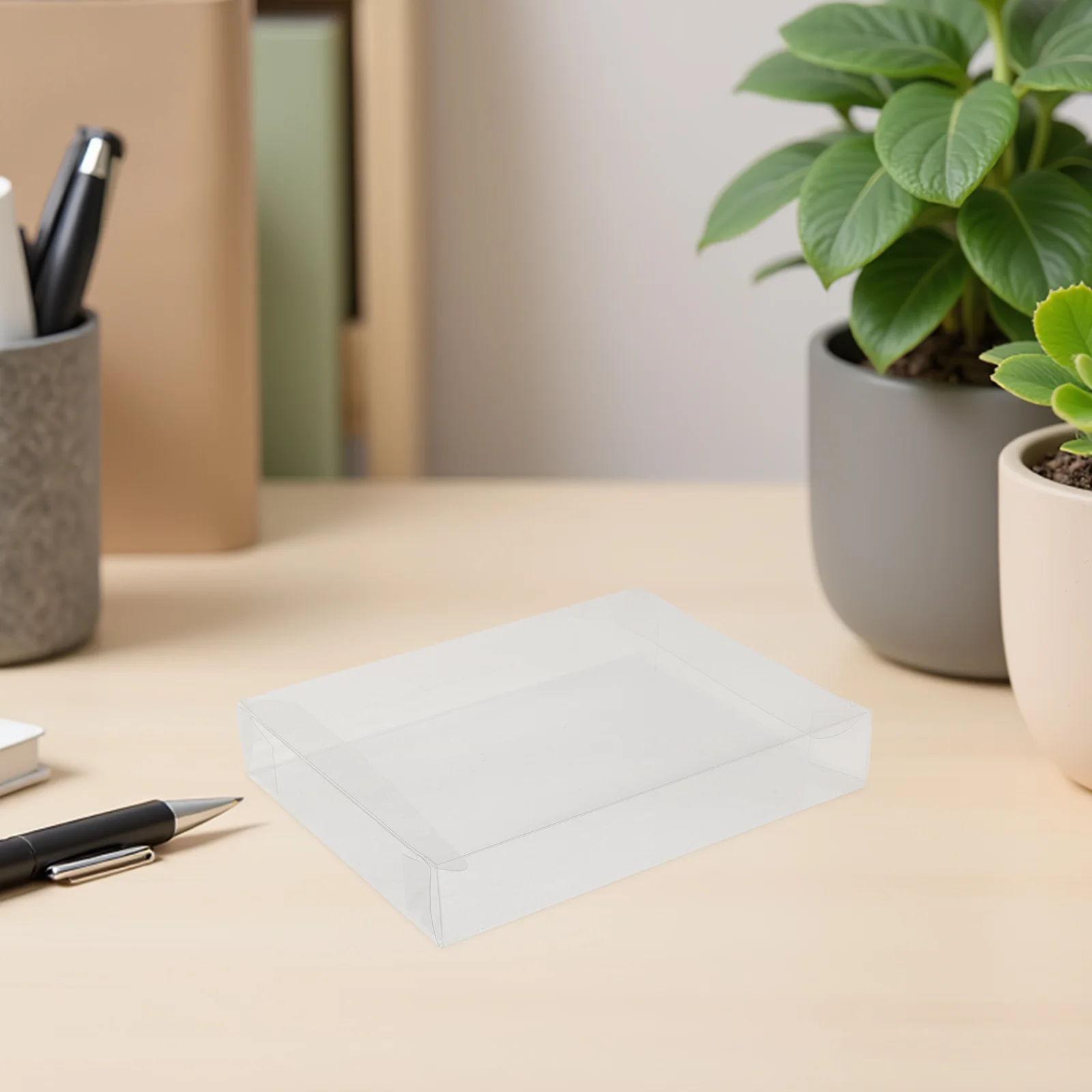 

40Pcs Clear Display Box Foldable Space-Saving Organizer for Art Supplies Collectibles and Party Favors 15x11.5x2.5cm