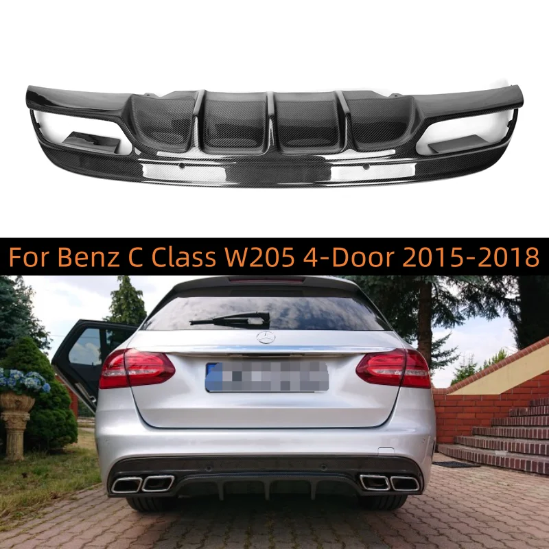 Диффузор для заднего бампера Mercedes Benz W205 C-Class W205 4 двери Спорт 2015-2018 FD стиль диффузор Юбки Боди тюнинг