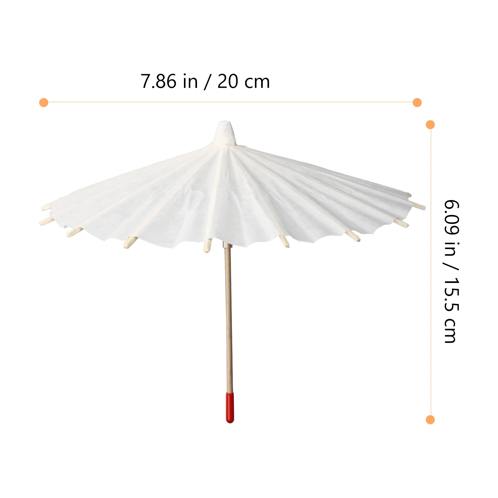 

5pcs Blank Oil Paper Umbrella Small White Wood Craft DIY Projects Unfinished Parasol Art Supplies Wedding Party Decoration