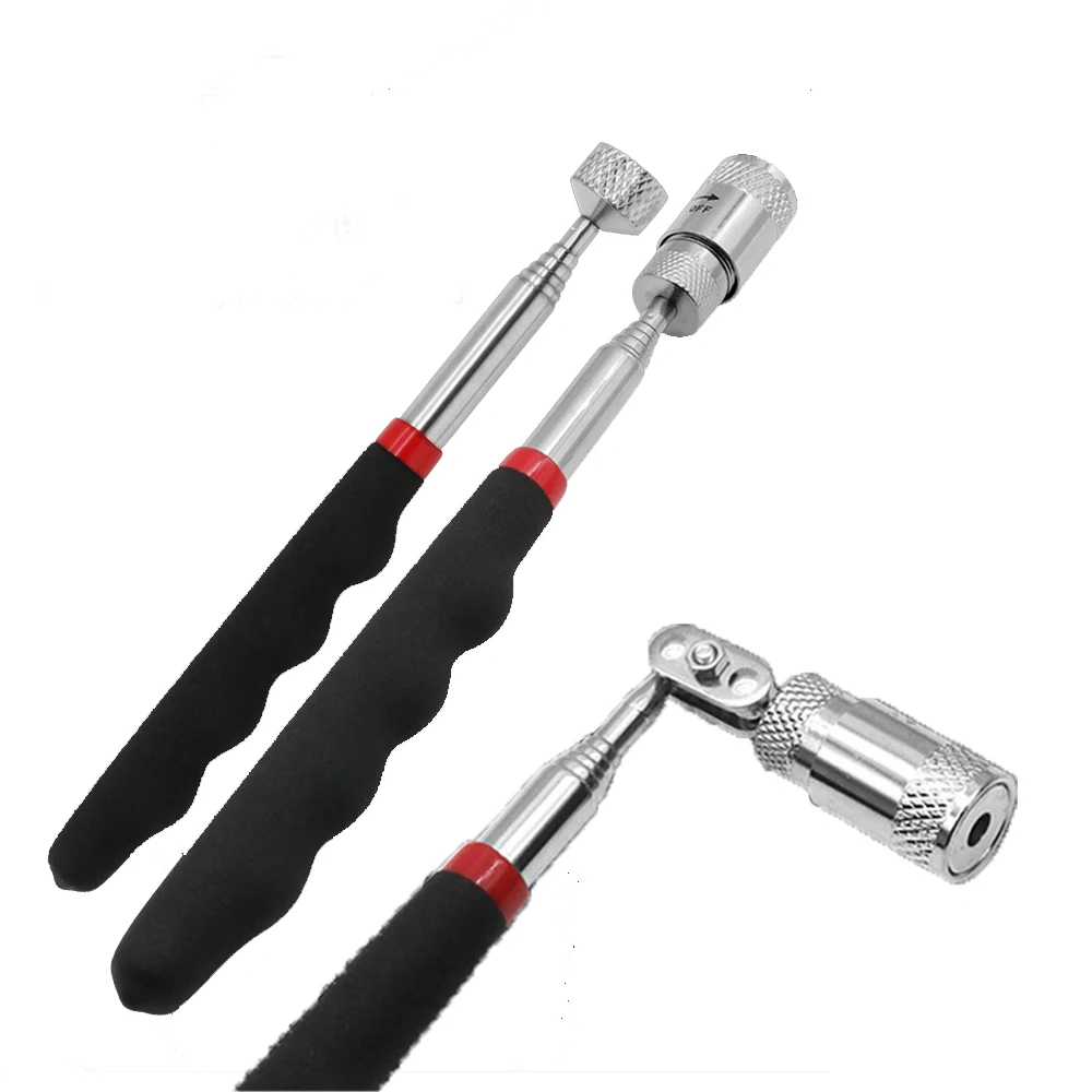 Ferramentas de Coleta Magnética Telescópica Ajustável Magnet Grip Caneta Longa Vara Magnética com Luz Led