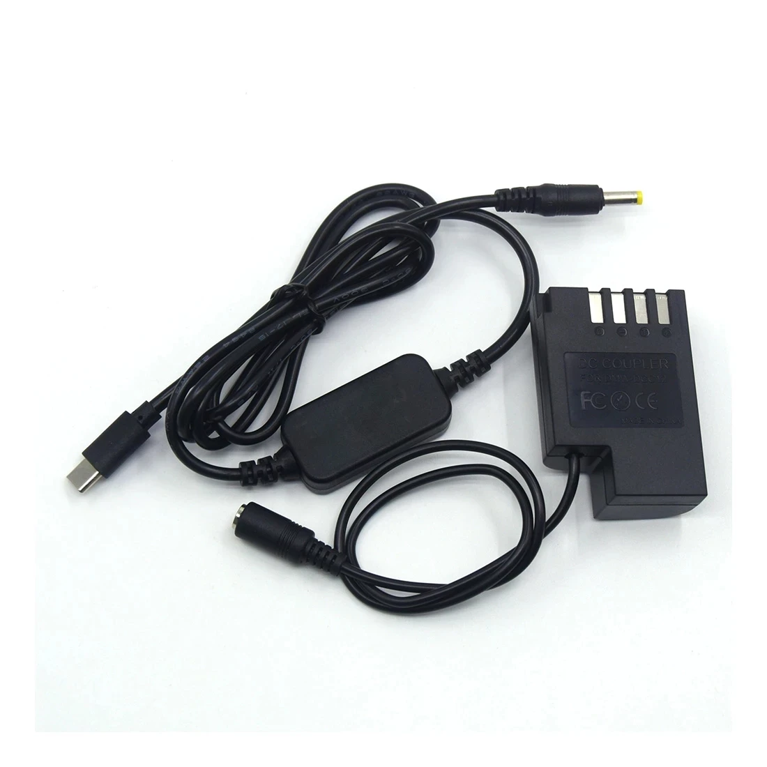 

DMW-DCC12 DMW-BLF19 Полностью декодированный манекен аккумулятора USB Type C USB-PD Преобразователь кабеля постоянного тока для Lumix DMC-GH5s DMC-GH5 DMC-GH4 GH3