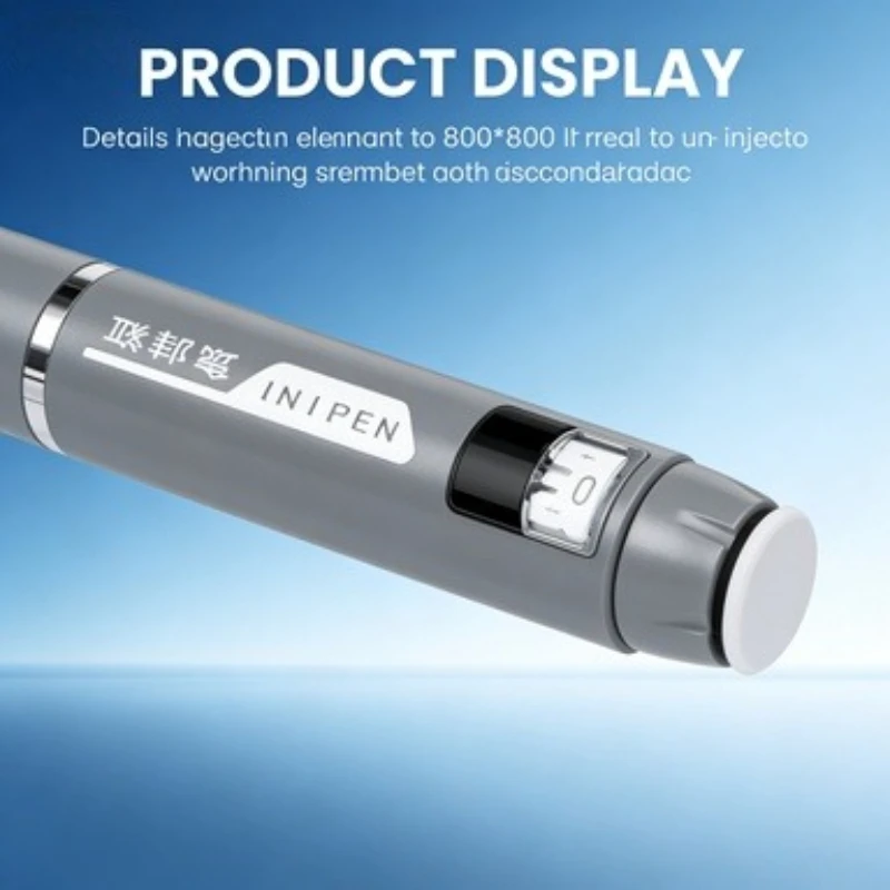 Insulin Injection Pen Reusable Adjustable Dose Pen for Self Health Care (No Medicine Included)