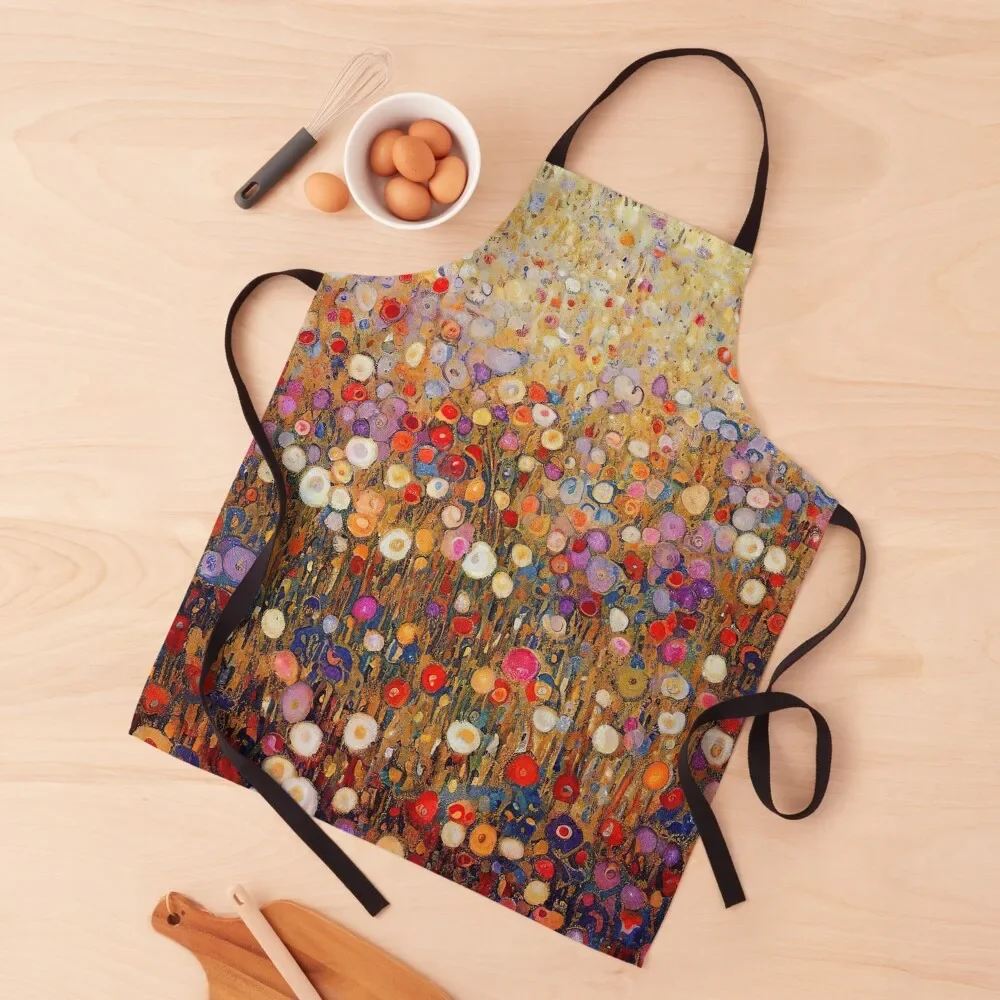 

Gustav Klimt Flower Garden Apron Kitchen Items professional hairdresser Manicurists Men gift Apron