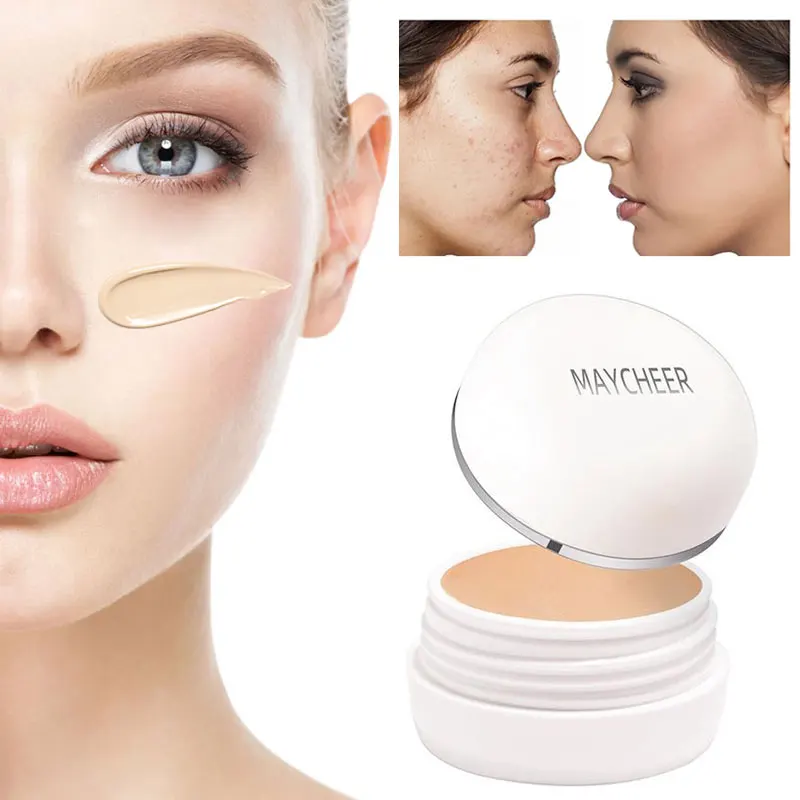 Concealer Cover Acne Marks Dark Circles Oil Control Waterproof Nourish Repairing Brighten Vitamin E Facial Makeup 20g