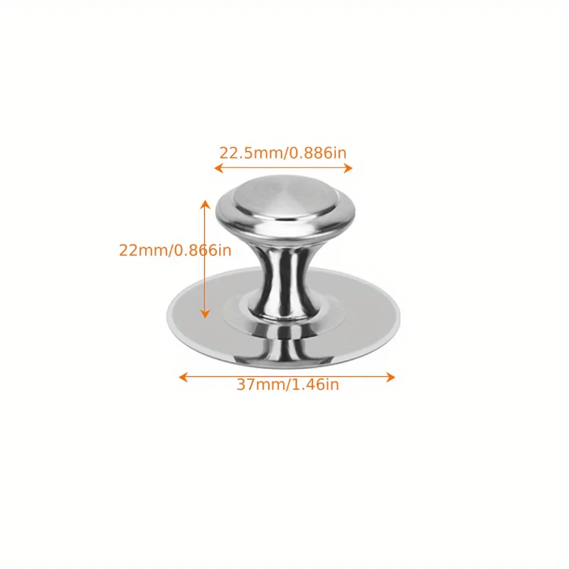 2Pcs Self-Adhesive Cabinet Drawer Pulls, No Punch Mini Single Hole Handles for Wardrobe & Glass Door