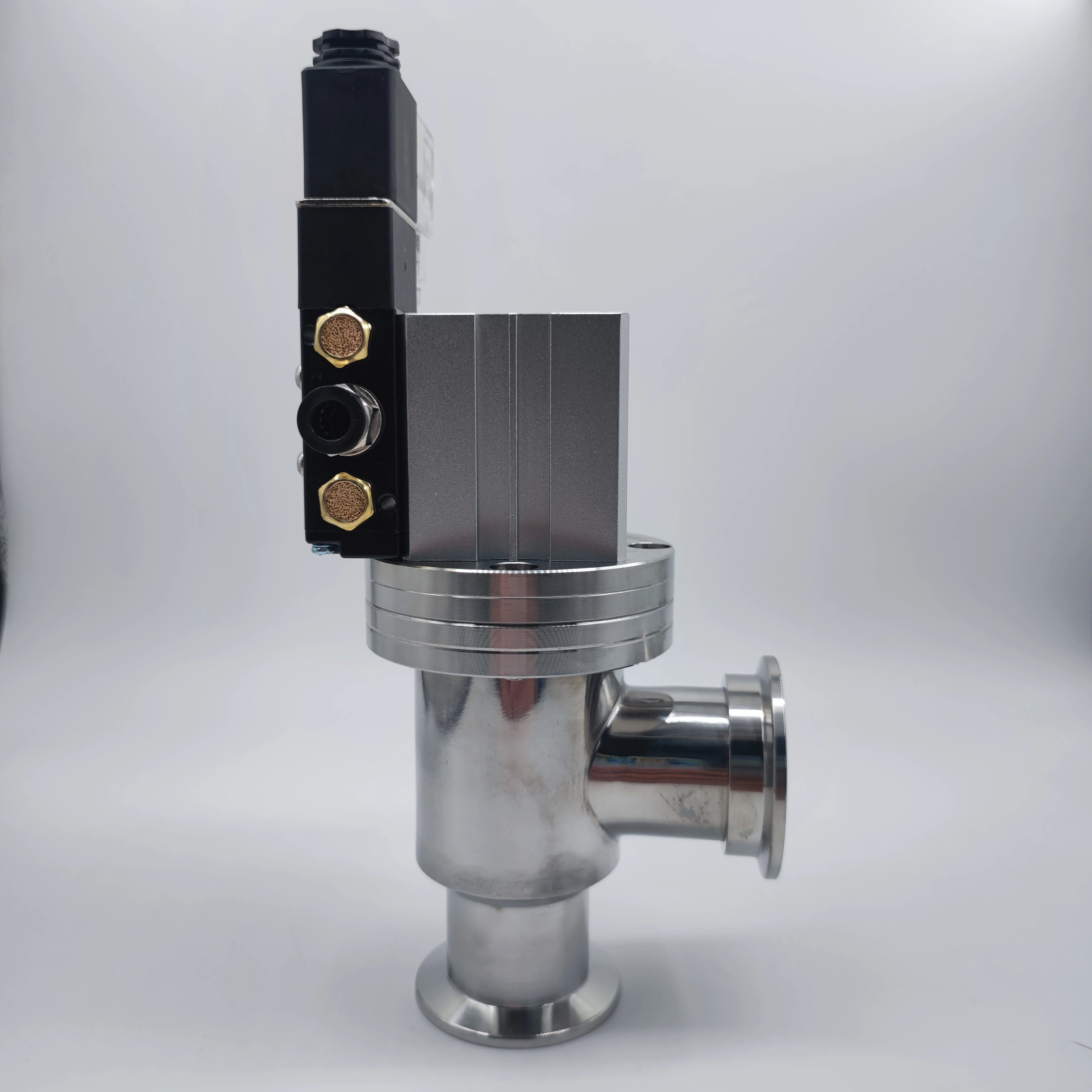 KF صمام فلابر هوائي من النوع L GDQ صمام زاوية فراغ عالي KF16 KF25 220 فولت و24 فولت #3