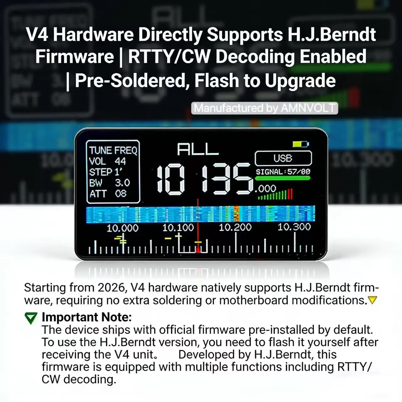 AMNVOLT V4/V3S ATS MINI SI4732 ポケットラジオ 全帯域DSPラジオ FM