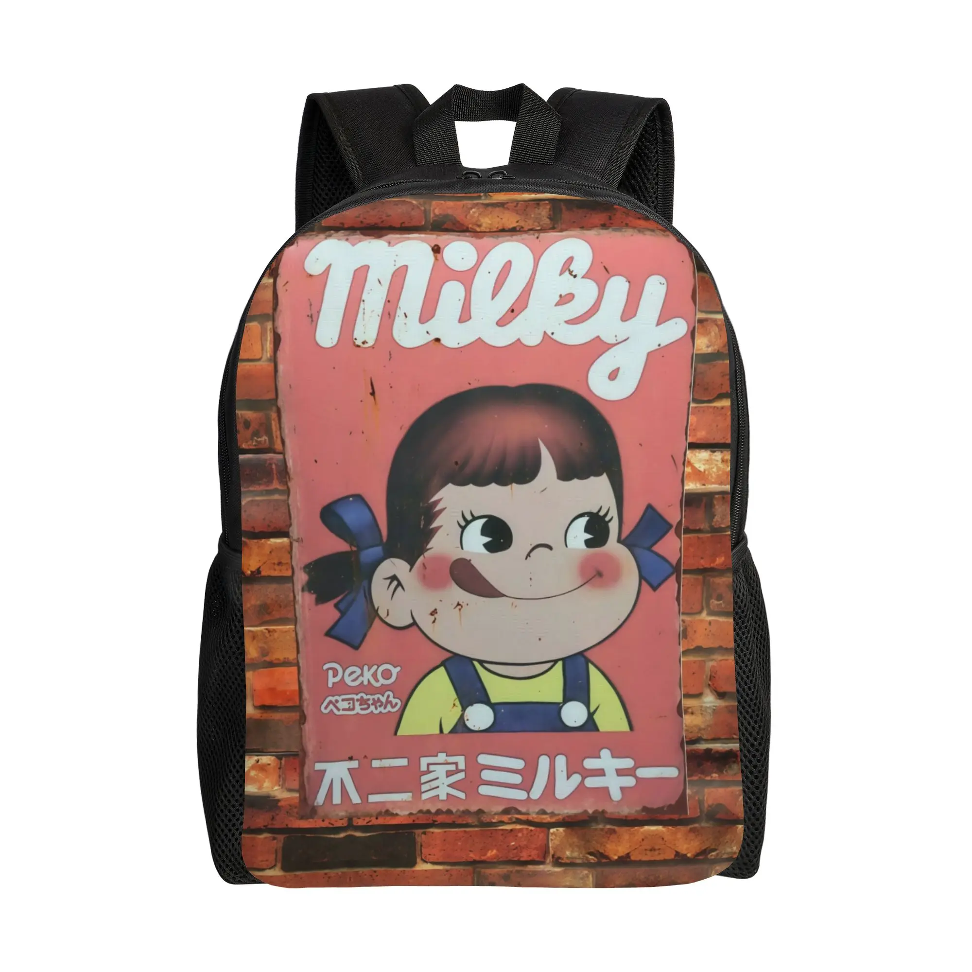Fujiyaa Vintage Retro Kimono Girl Cartoon Candy Schoolbag Men Sporty Daily mochila Large Capacity Laptop Bag Back To School