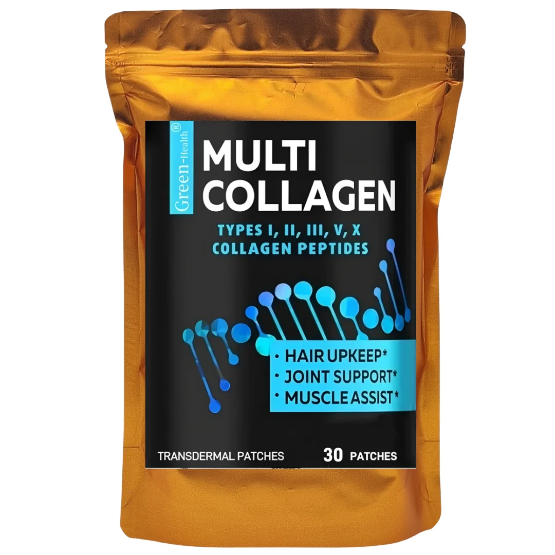 

30 Patches Multi-collagen Transdermal Patches For Skin Hair Nail Joint & Bone Health Support Beauty And Wellness