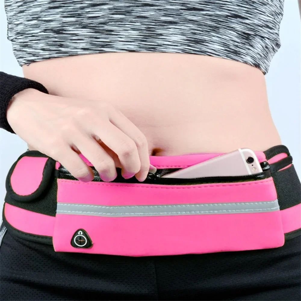 1 Pc Running Waist Bag Waterproof Phone Container Jogging Hiking Belt with Bottle Holder Gym Bag Outdoor Sport Accessories