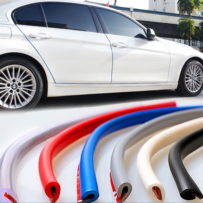  2/5/10M Car Door Protector U Type Universal Car Door Edge Guards Strip Rubber Moulding Sealing Scratch Protector Strip for Auto