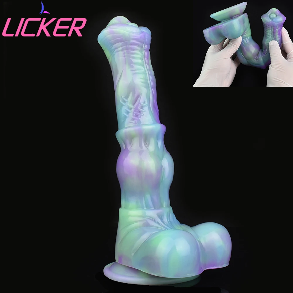 

LICKER Large Anal Dildo Animal Horse Penis With Suction Cup Fantasy Sex Toy For Women Vaginal Stimulation Female Masturbation