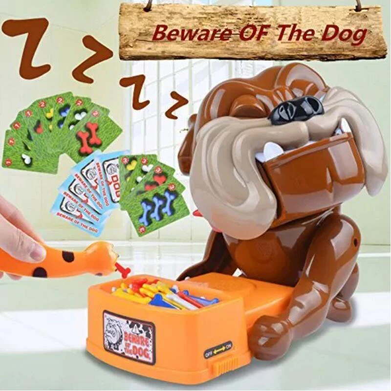 Funny Tricky Novelty Toys Bad Dog Chew Bone Board Parent Child Family Party Games Beware of The Dog Don't Wake The Dog Toys Gift