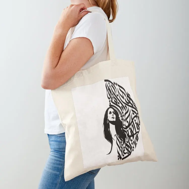 

Fairouz Collection Arabic Calligraphy By Fadi Tote Bag tote bag canvas Women's bags great bag