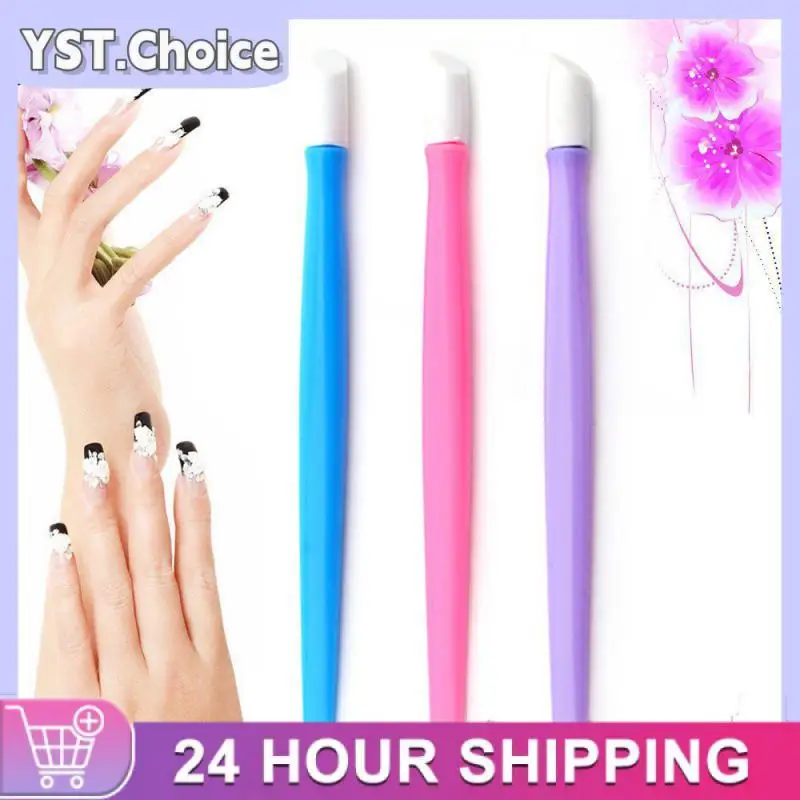 เล็บสีส้มไม้ไม้เล็บเครื่องมือดูแลหนังกําพร้าเล็บ Pusher ปากกา Smooth Stick สําหรับสติกเกอร์