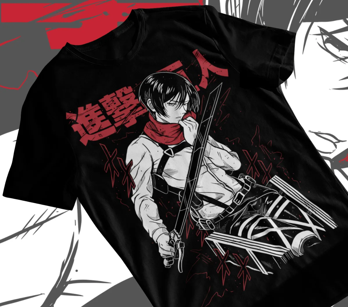 

Attack on Titan Shingeki No Kyojin Anime AOT Tshirt T-Shirt Soft Tee