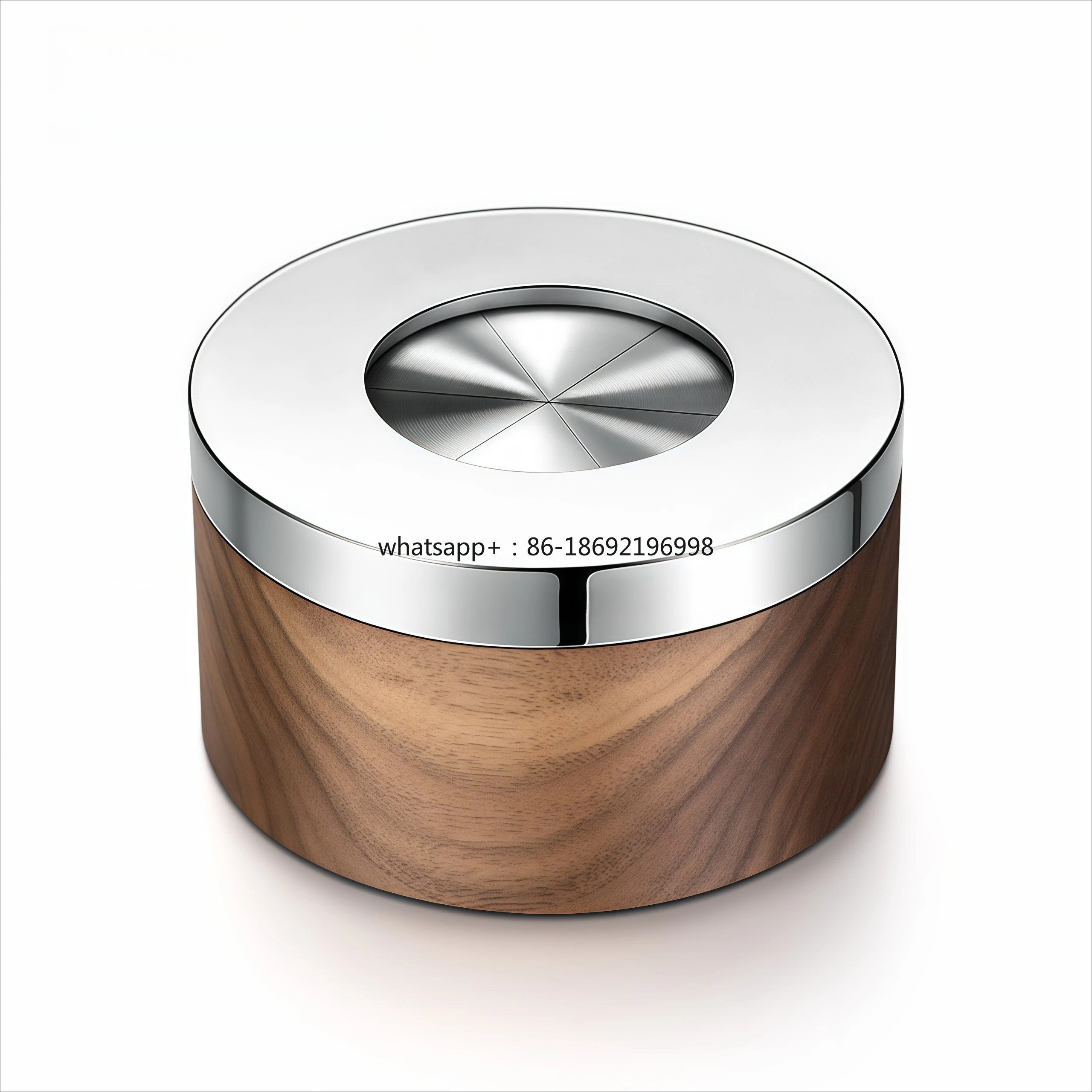 

Stainless Steel Rotating Ashtray Light Luxury High-end Atmosphere Creative Home Living Room with Cover Anti-ash Fly