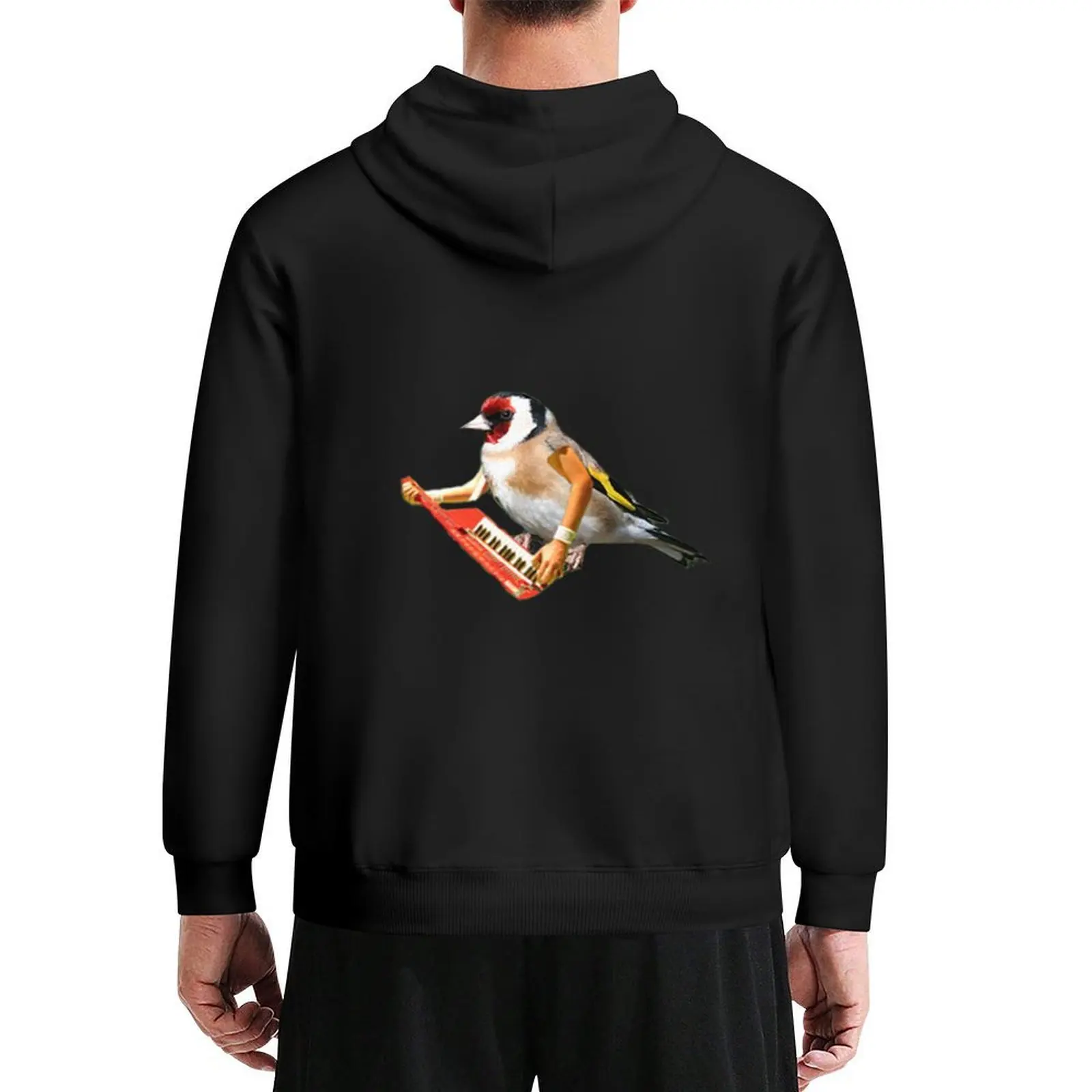

Bird With Keytar Hoodie graphic t shirts men male clothes korean autumn clothes autumn clothes pullover hoodies