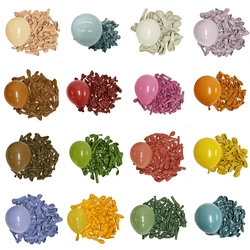 10/30/50Pcs Retro Green Balloons 10inch Boho Brown Sand Beige Dusty Blue Sage Green Retro Balloon for Birthday Wedding Decoratio