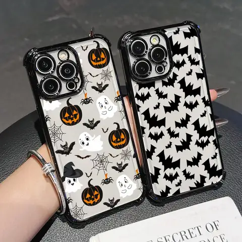 Halloween Elemental Pattern Shockproof Case For iPhone 18 17 16 Pro 15 14 13 Pro Max 11 17 Air 16 E Plus 18Pro Funda Phone Cover