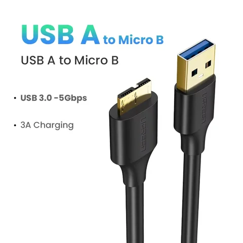 USB кабель Ugreen для Samsung Galaxy S5, Note 3 - быстрая зарядка и передача данных — фото товара