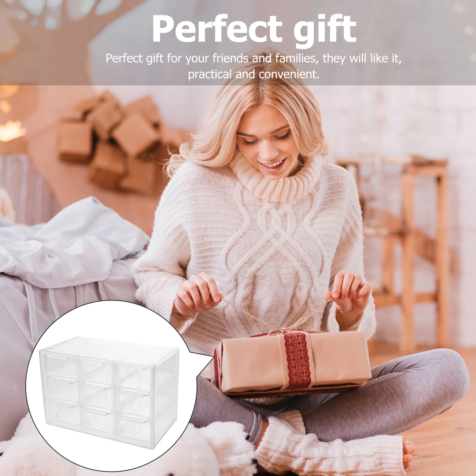 Dust-Proof Storage Box Multi-Grid Drawer Organizer For Jewelry Cosmetics Sundries Desktop Household Stationery Office