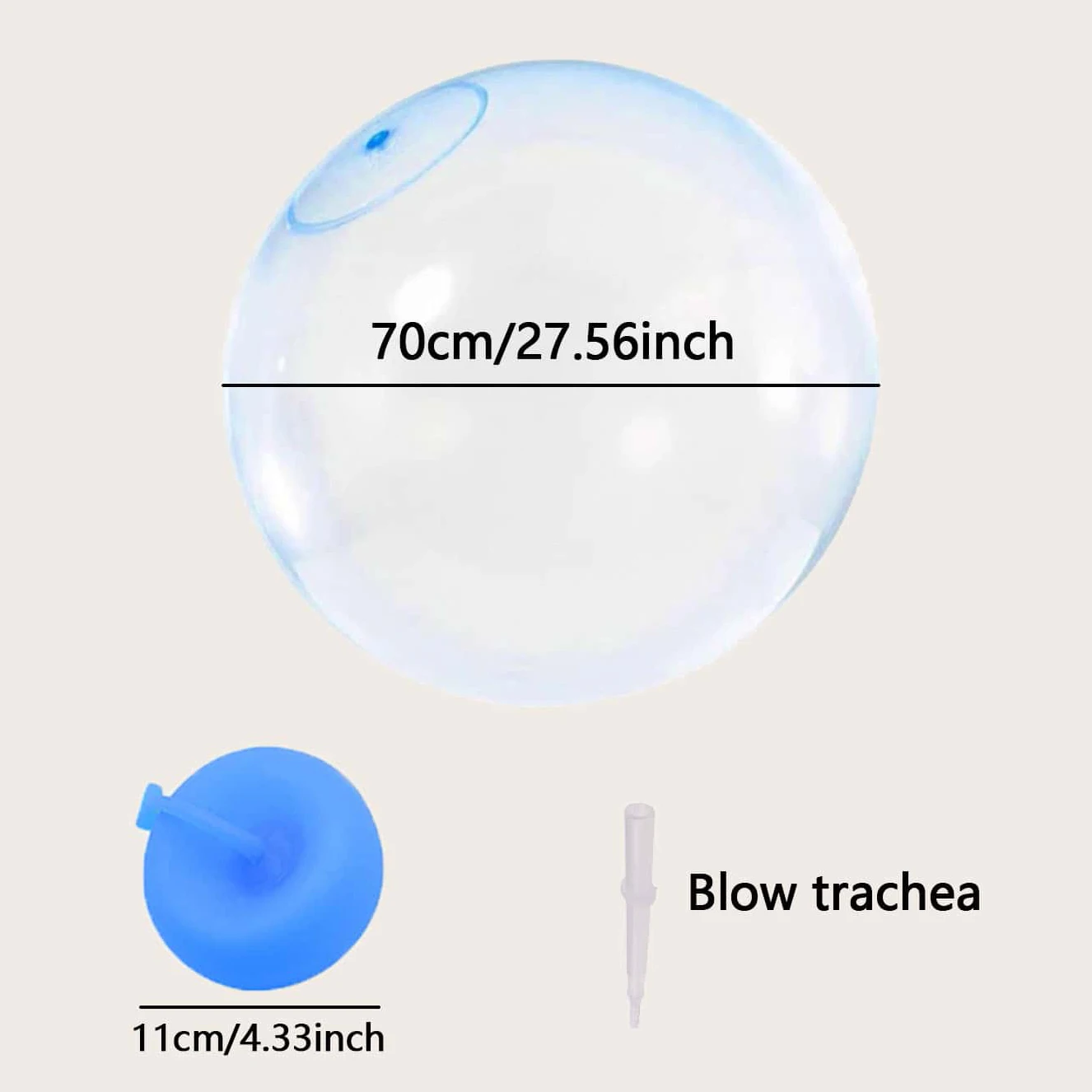 1PC- Bubble Ball For Summer Vocation On Beach Kids Children Outdoor Soft Air Water Filled Bubble Ball Blow Up Balloon Toy Fun Pa