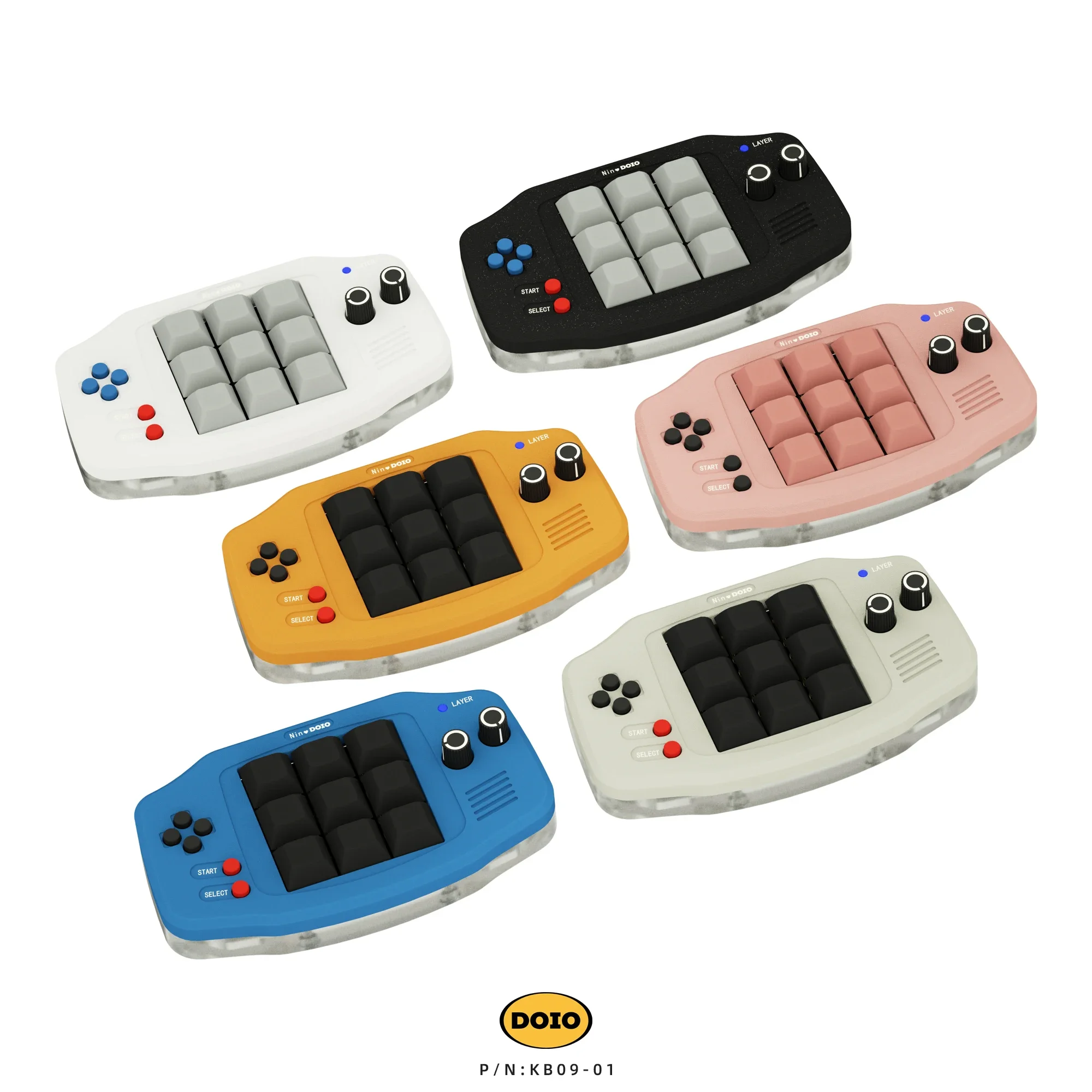 DOIO GBA Handheld Small Digital Area Mechanical Keyboard Designer Keypad Customization KB09-01