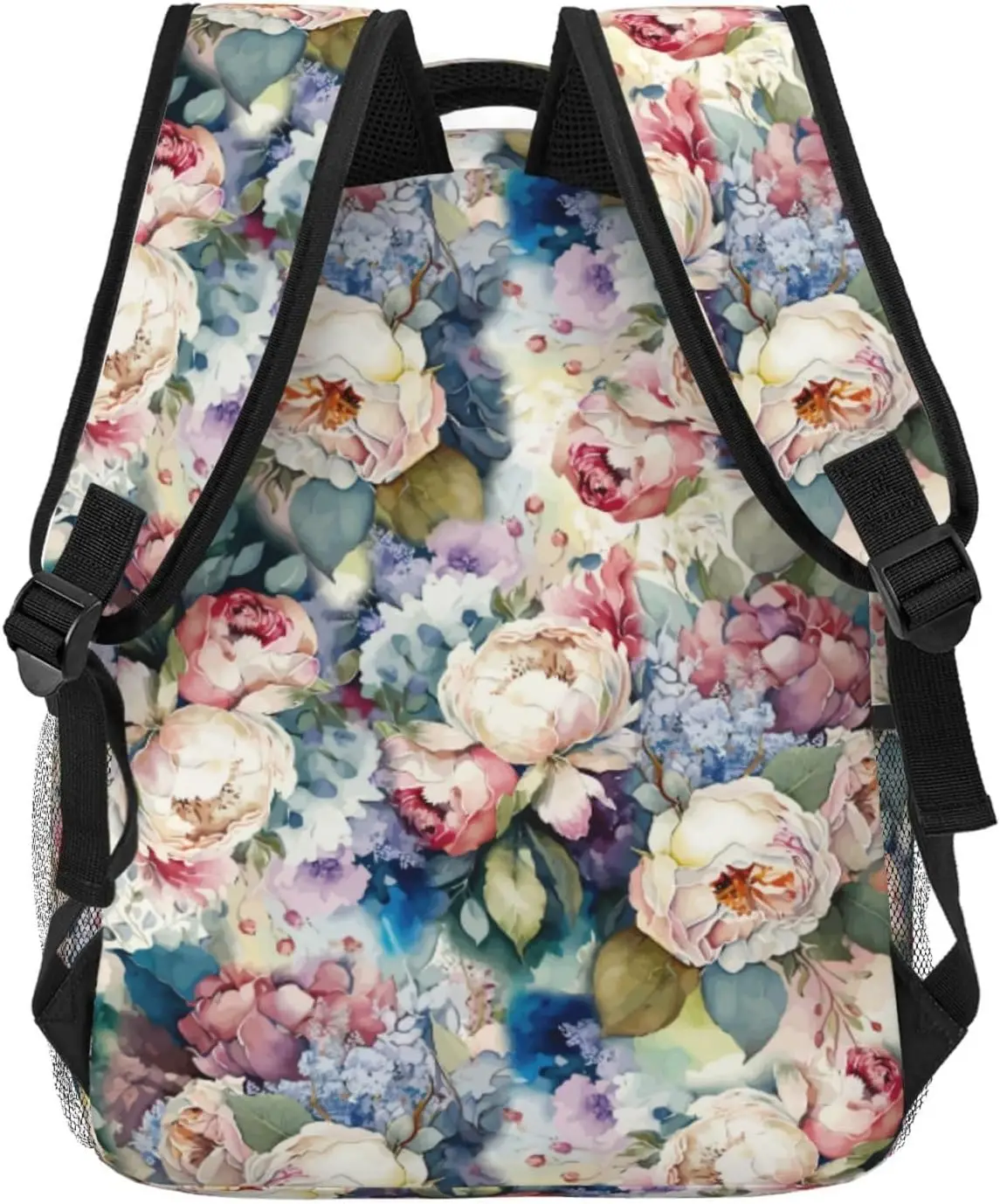 Colorful Abstract Flowers Bouquet Lightweight Laptop Backpack for Women Men College Bookbag Casual Daypack Travel Bag