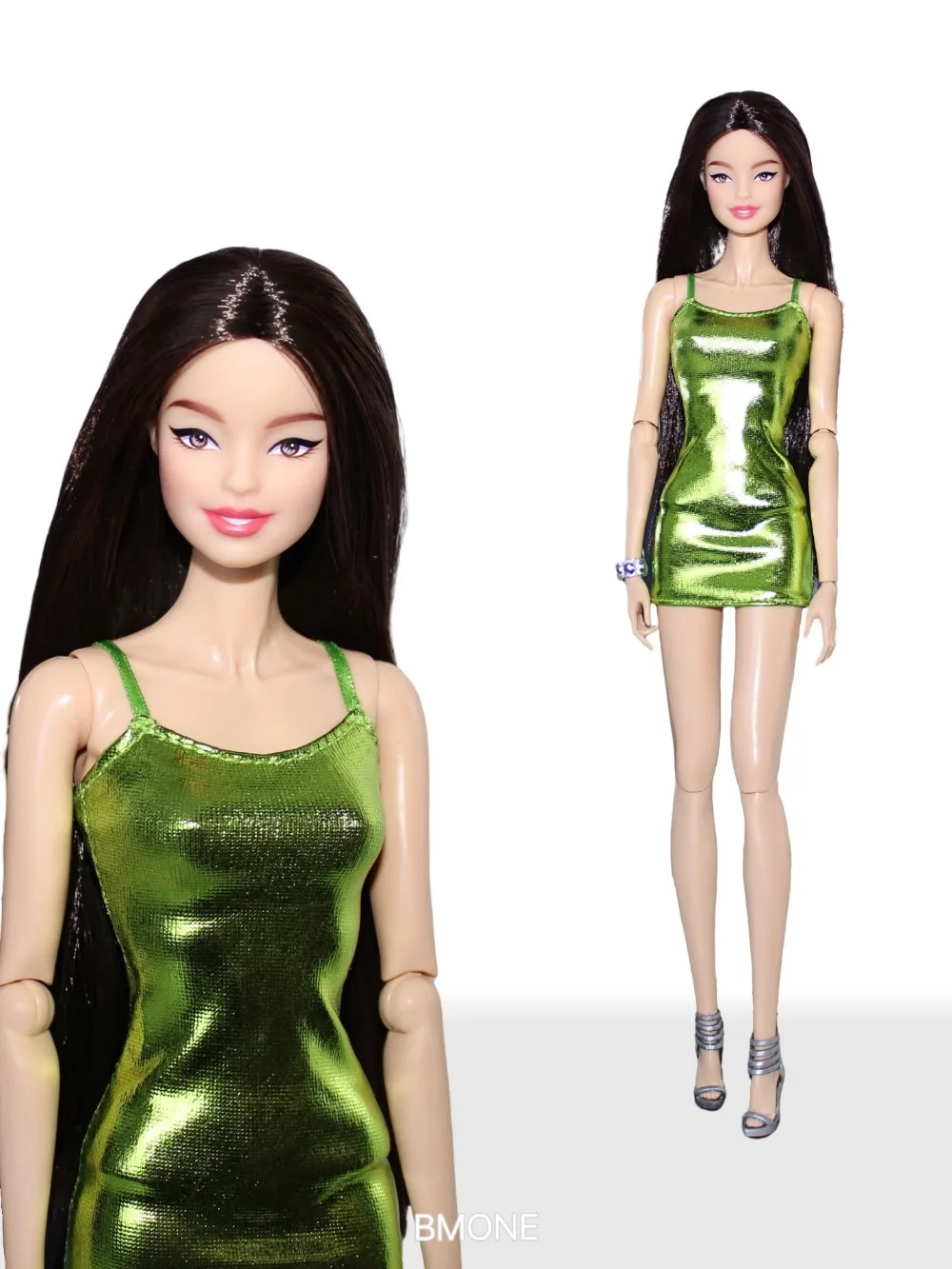 Robe de couleur fluorescente/30cm, jupe à bretelles de poupée, tenue pour 1/6 Xinyi FR ST OB PP BB, vêtements de poupée, accessoires