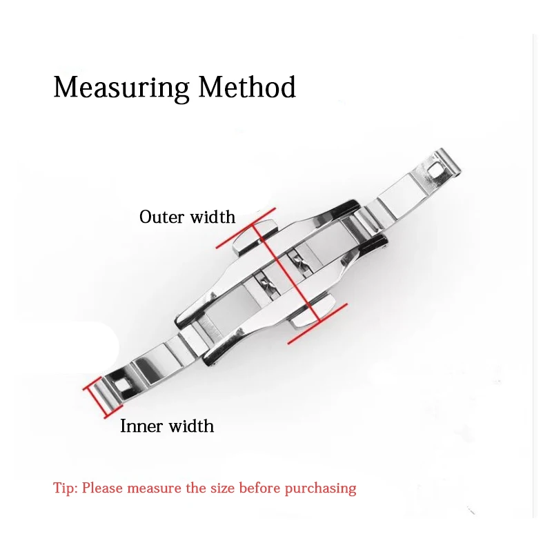 Horloge Accessoires Vlindergesp Rvs Universele Mechanische Stalen Strip Gesp Rvs Band Sluiting