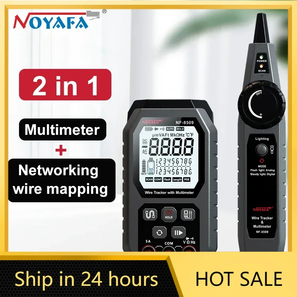 

NOYAFA NF-8509 2 in 1 Network Cable tester Wire Tracker with Multimeter Network cable length measurement locating circuit tester