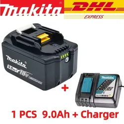 Batería de litio de repuesto para Makita, 100% original, 18V, 6Ah/5Ah/3Ah, BL1840, BL1830B, BL1850B, BL1850, BL1860, BL1815