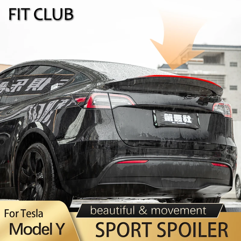 Rear Trunk Spoiler For Tesla Model Y Trunk Spoiler Lip Carbon Fiber ABS Wing Spoiler Car Styling Accessories MODEL Accessories