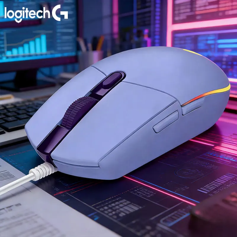 

Игровая мышь Logitech G203, многоуровневая регулировка DPI, противоскользящая рукоятка, совместима с настольными ПК, идеально подходит для домашних киберспортивных игр