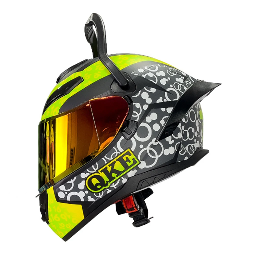 

Lucky Green Portable Full Face Helmets Wear-Resistant Motorcycle Accessories Breathable Helmets For Motorcycles Anti-Fall Kask