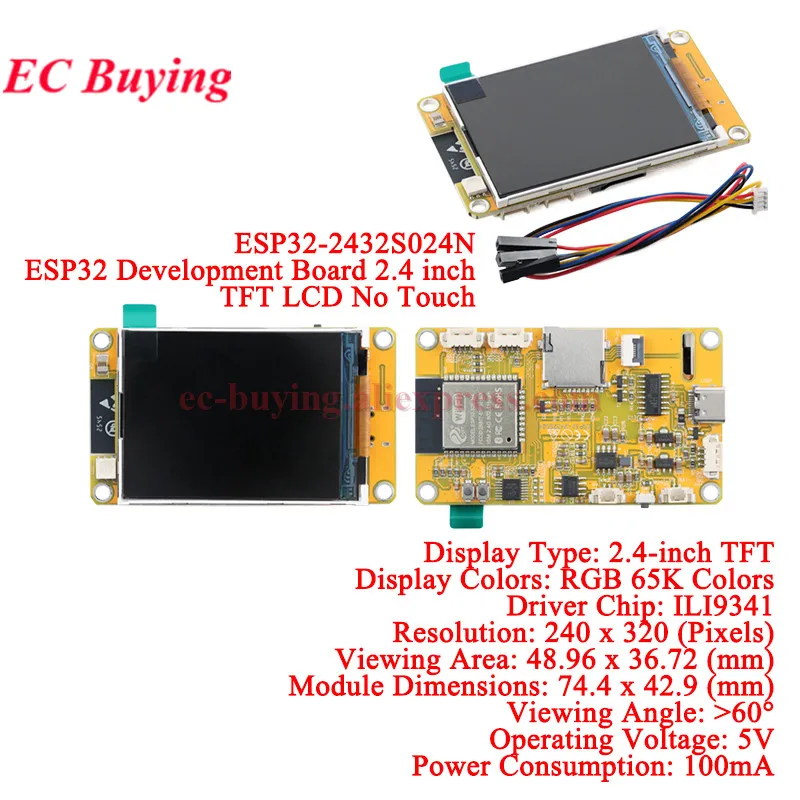ESP32 S3 für Arduino LVGL WiFi Ble Entwicklungsboard 2,4 2,8 3,2 3,5 4,3 5 7,0 Zoll 240*320 Display-Bildschirm LCD TFT Modul